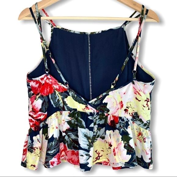 MinkPink 100% Viscose Floral Peplum Strapy Tank - Picture 5 of 8